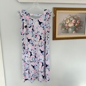 Lilly Pulitzer Dani Ruffle Sleeve Dress Size S‎ It's for shore